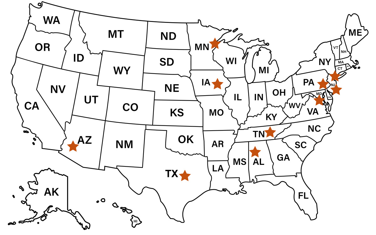 COPEWELL In Practice Map COPEWELL In Practice Map